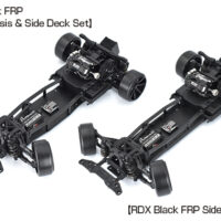 D1-BFS01/02 【RDX用 ブラックFRP メインシャーシ＆サイドデッキセット】￥6,800/￥1,800（税別）